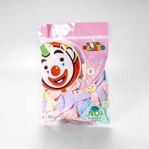Globo Surtido #9 Macarron Payaso 50 Pz