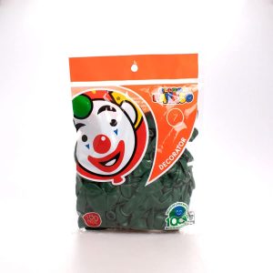 Globo Verde Esmeralda #7 Payaso 100 Pz
