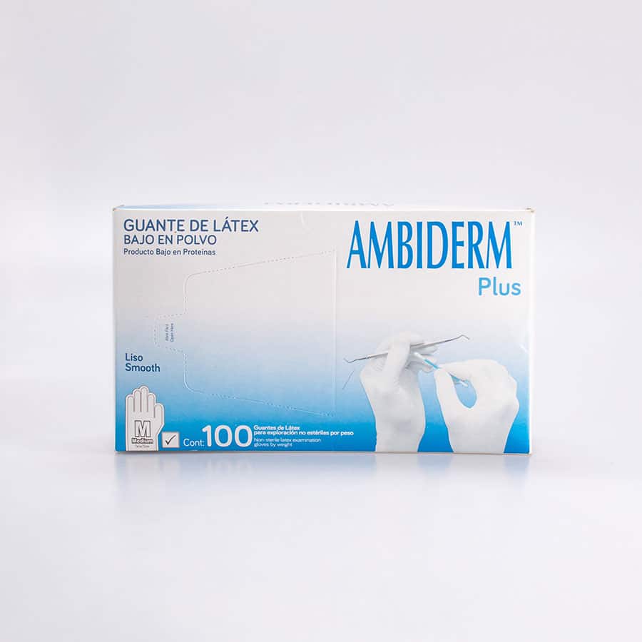 Guante Látex Plus Chico Ambiderm 100 Pz