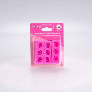 Molde de Silicón Rosas con 3 Cavidades
