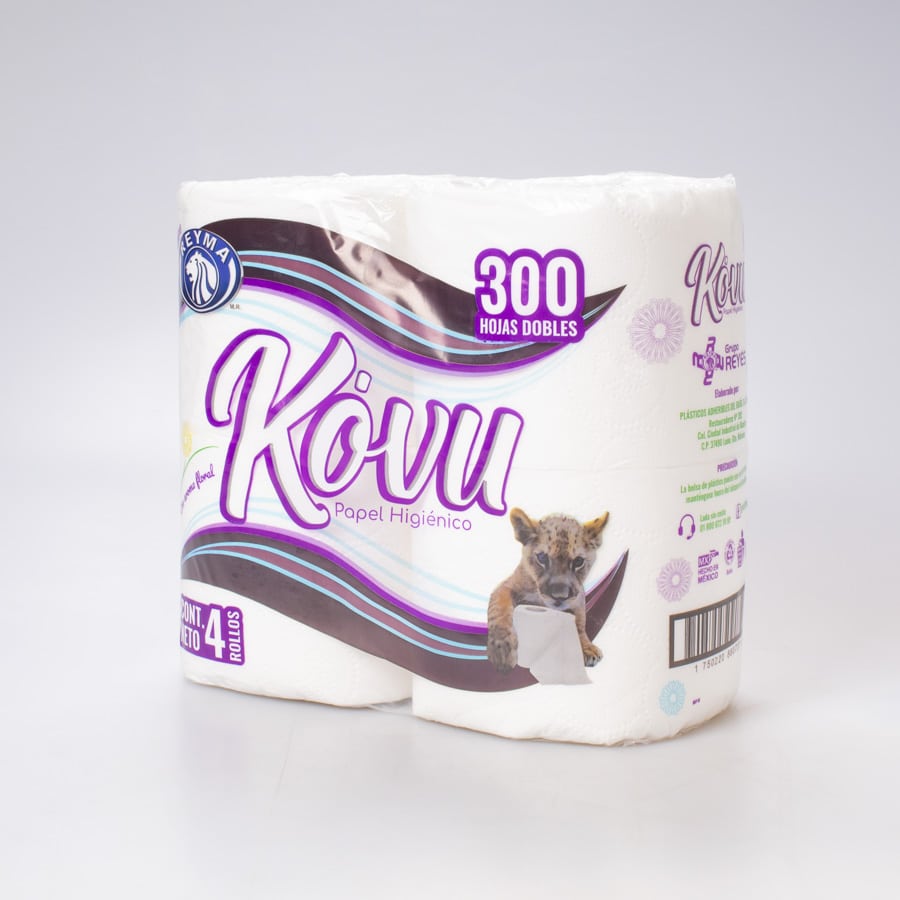 Papel Higiénico Kovu Pq 4 Pz 300 Hj