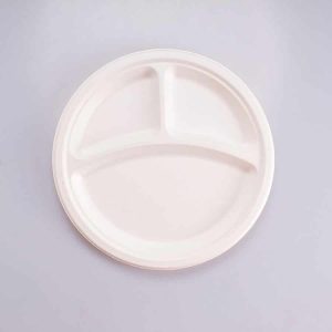 Plato 3 div Redondo 25 Cm Bio 125 Pz