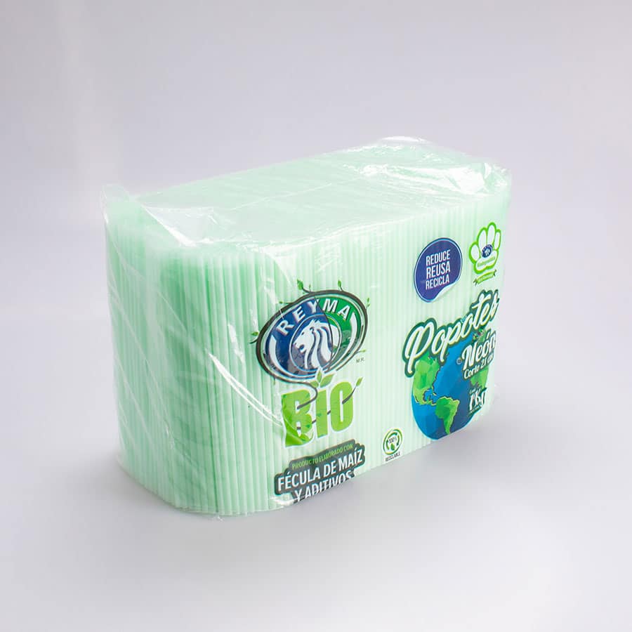 Popote Neón Bio Reyma 21 Cm por Kg