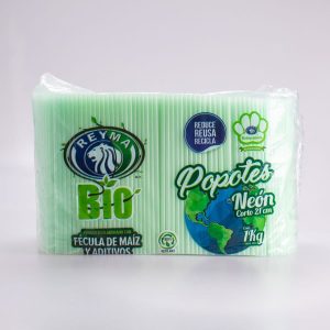 Popote Neón Bio Reyma 21 Cm por Kg