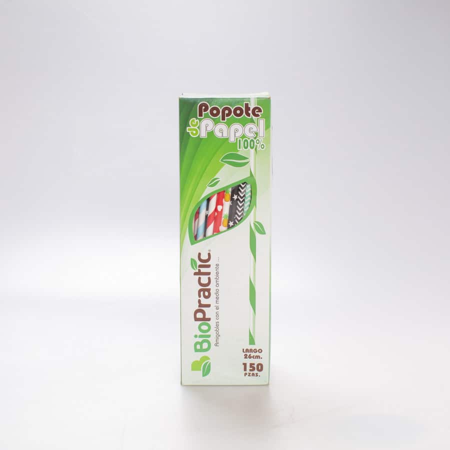 Popote de Papel Biozonamu 150 Pz