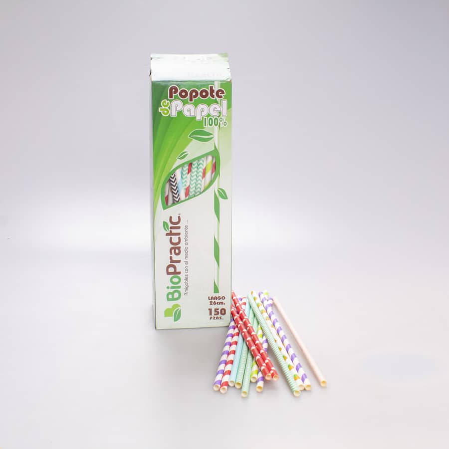Popote de Papel Biozonamu 150 Pz