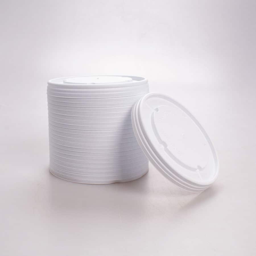 Tapa Blanca Plana Contenedor 12 Oz I. Paper 50 Pz