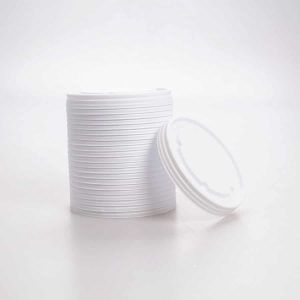 Tapa Blanca Plana Contenedor 8 Oz I. Paper 50 Pz