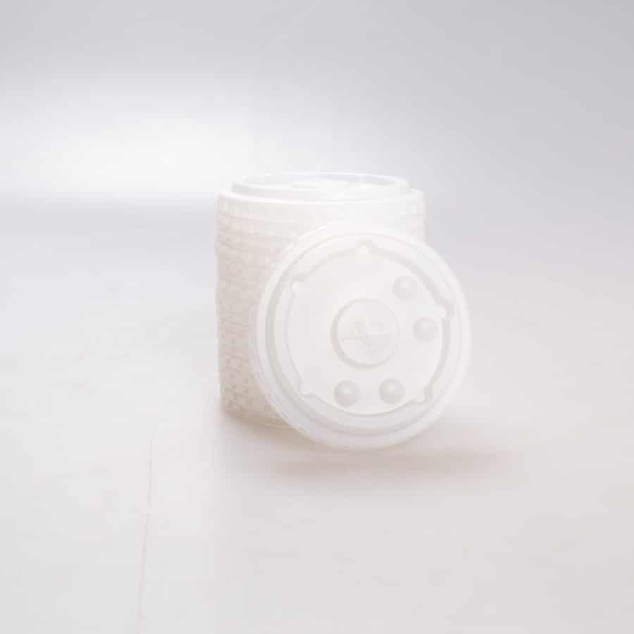 Tapa Plástica Plana Vaso 12 Oz Bebida Fría I. Paper 100 Pz