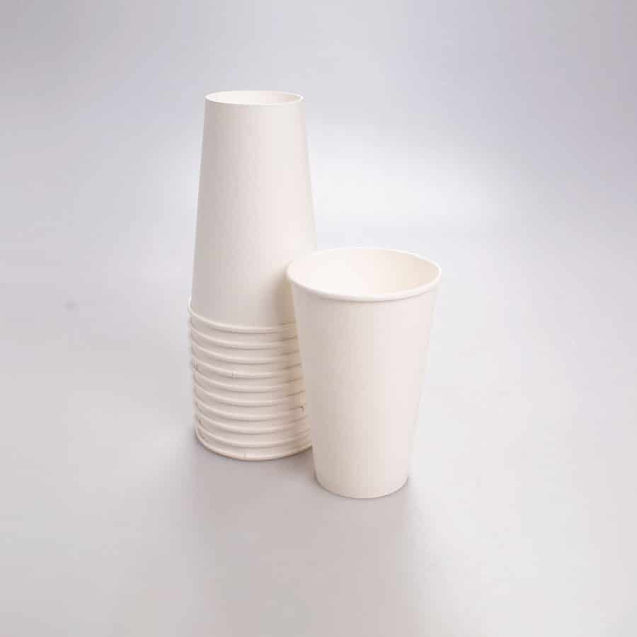 Vaso Blanco de Papel 16 Oz I. Paper 50 Pz