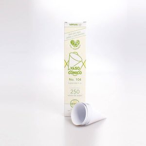 Vaso Cónico de Papel 104 Venus 250 Pz