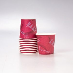 Vaso de Papel Impreso Rojo 4 Oz SOLO 50 Pz
