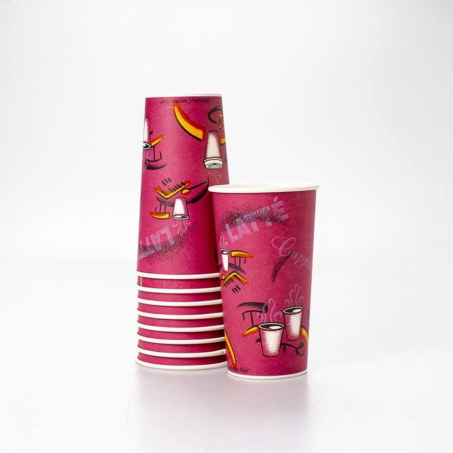 Vaso de Papel Rojo 20 Oz SOLO 40 Pz