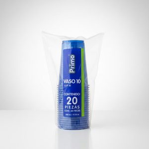 Vaso de cristal neón azul  20 piezas, Primo 10.14 oz