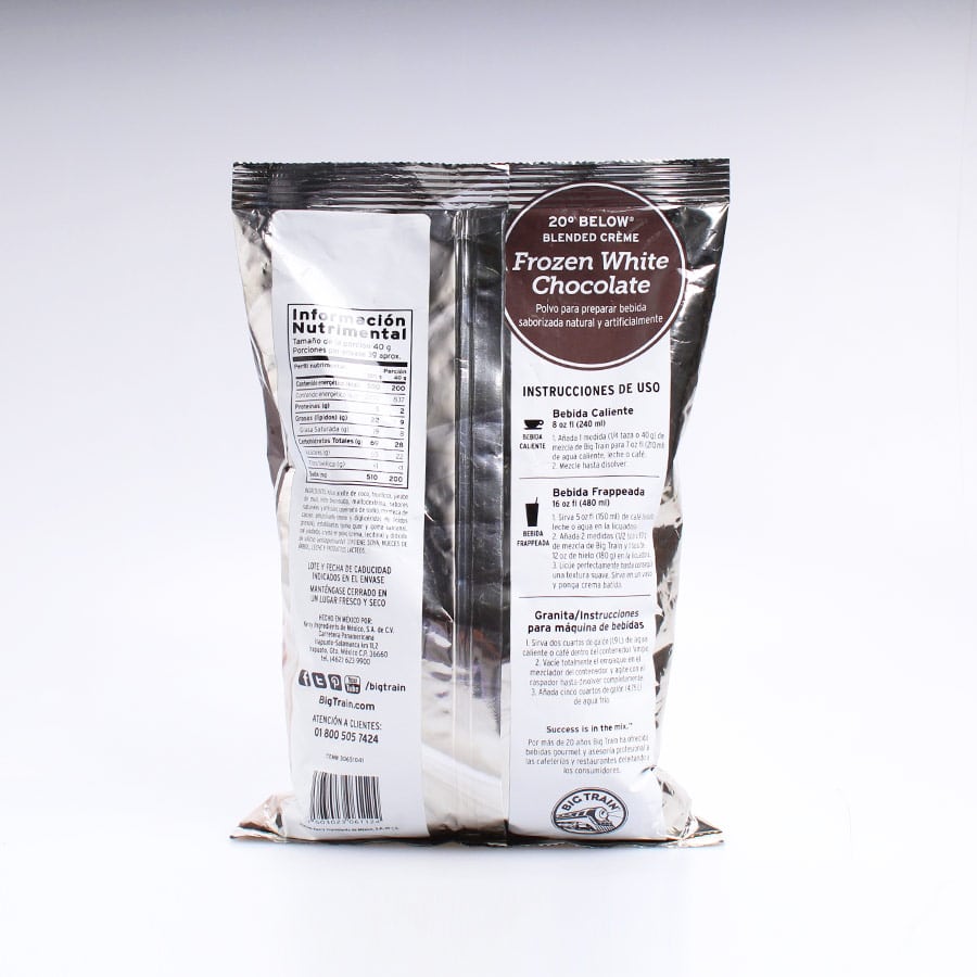 Polvo para Frappe Sabor Chocolate Blanco Big Train 1.59 Kg