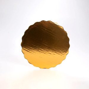 Base de Cartón Dorada Redonda 28 Cm