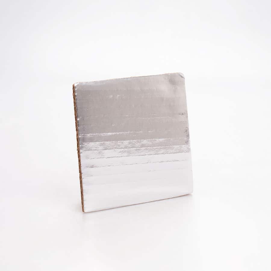 Base de Cartón Plateada 10x10 Cm