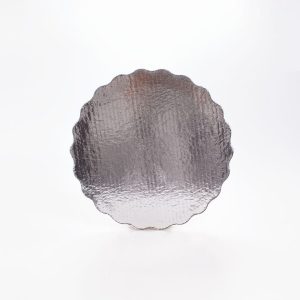 Base de Cartón Plateada Redonda 28 Cm