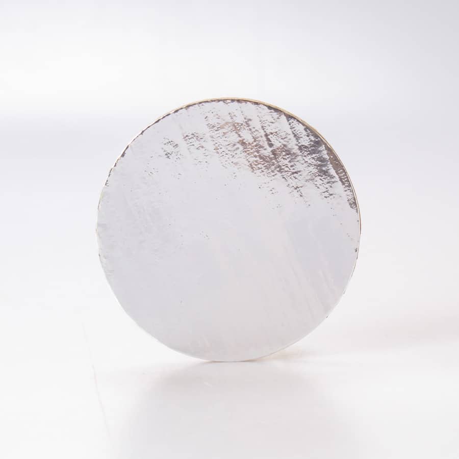 Base de Cartón Plateada Redonda 8 Cm