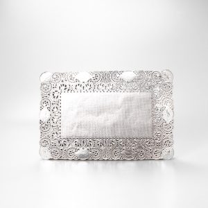 Blonda Rectangular Plateada 20x30 Cm 100 Pz