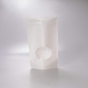 Bolsa Pouch Blanca C/Vtna Ovalada 500 Gr