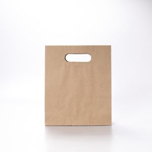 Bolsa con Asa Kraft Chica Troquelada 12 Pz