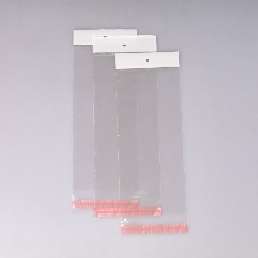 Bolsa de Celofán 10x22+3+3 Cm Adhesiva 100 Pz