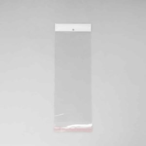 Bolsa de Celofán 11x27+3+3 Cm Adhesiva 100 Pz