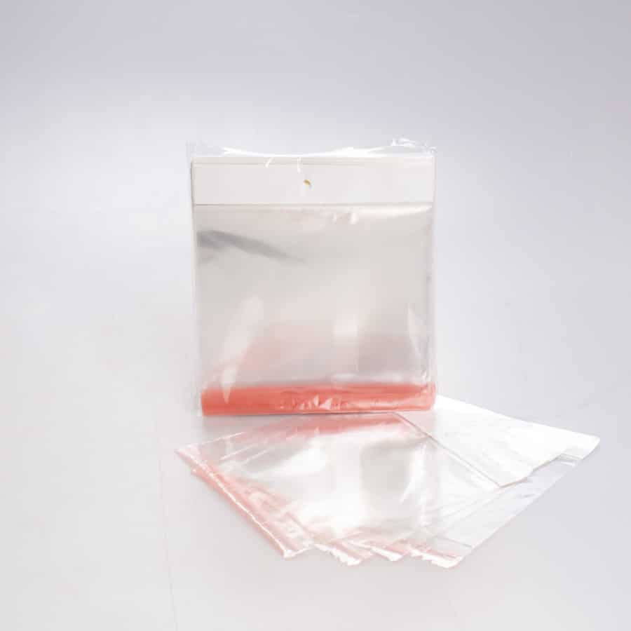 Bolsa de Celofán 16x13+3+3 Cm Adhesiva 100 Pz