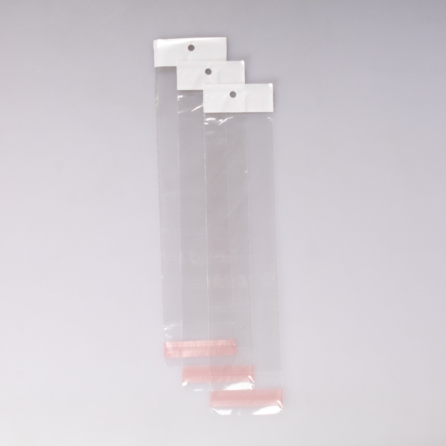 Bolsa de Celofán 6x22+3+3 Cm Adhesiva 100 Pz