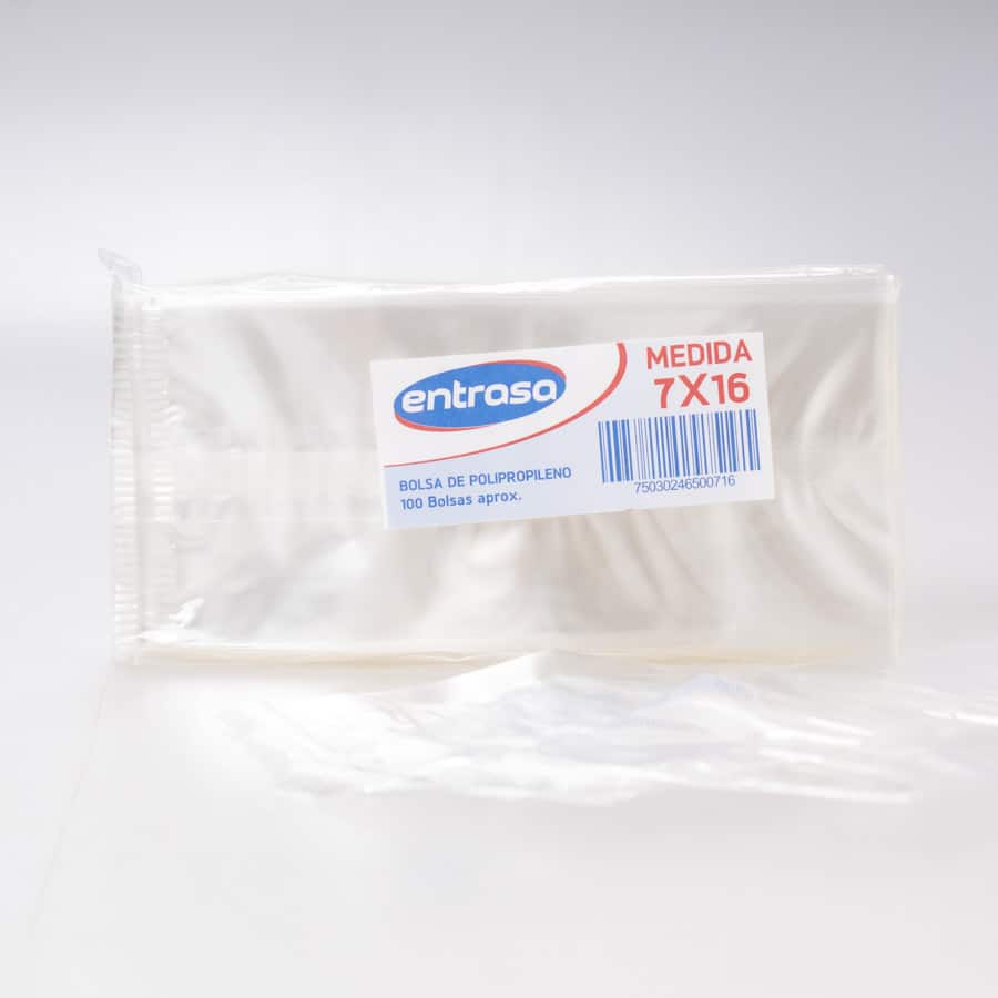 Bolsa de Celofán 7x16 Cm Entrasa 100 Pz