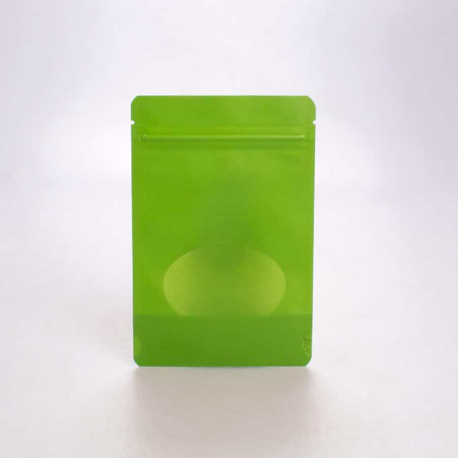 Bolsa de Papel Verde C/Ventana 10.1x15.5x5 Cm