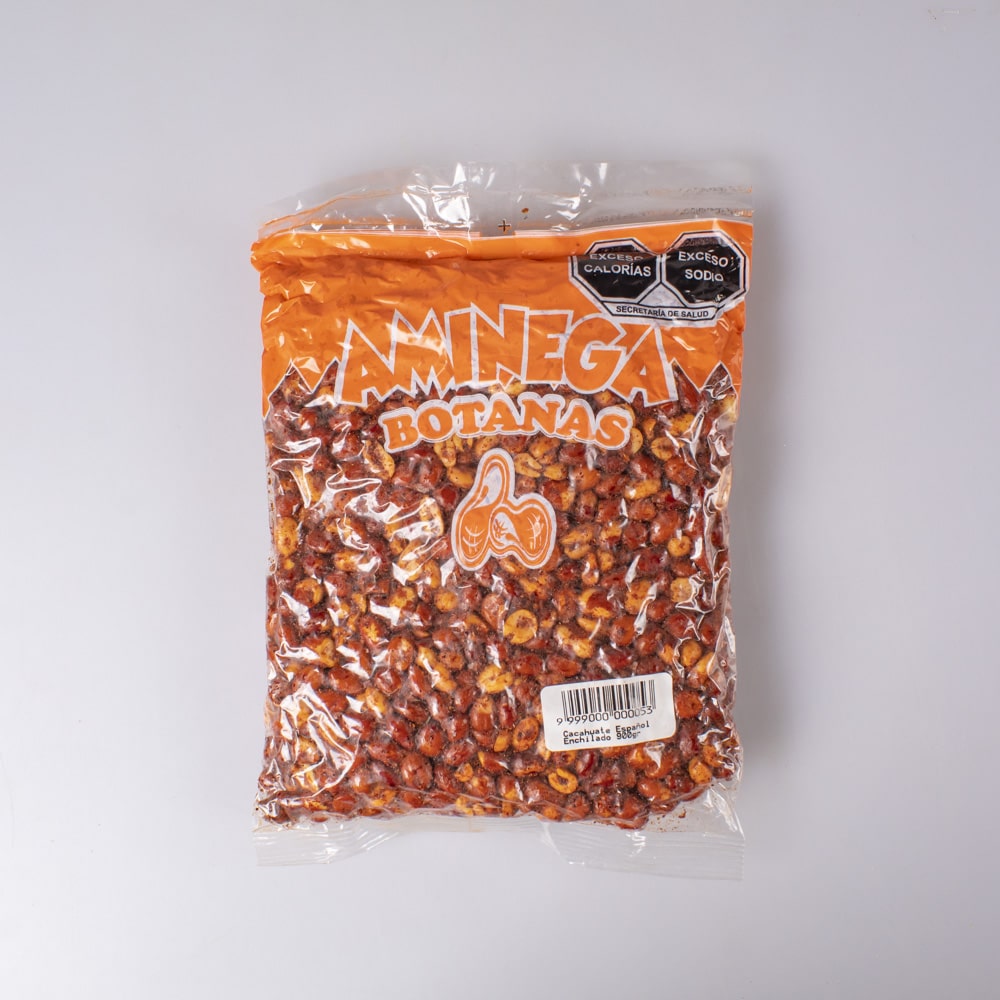 Botana Cacahuate Español Enchilado Aminega 900 Gr