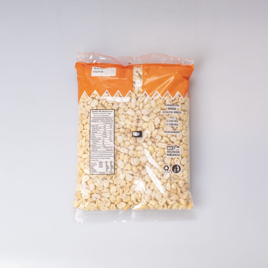 Botana Cacahuate Salado Inglés Aminega 900 Gr