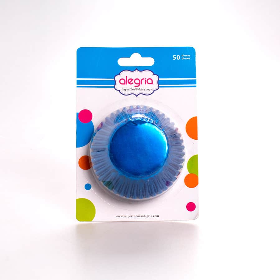 Capacillo Estándar Azul Métalico 50 Pz