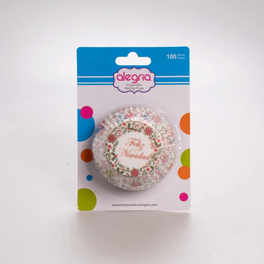 Capacillo Estándar Feliz Navidad Muérdago 100 Pz