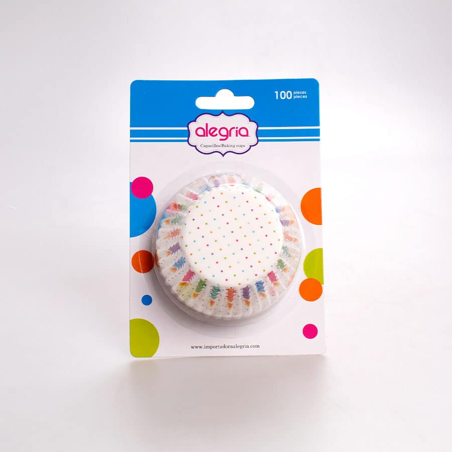 Capacillo Estándar Velitas de Cumpleaños 100 Pz