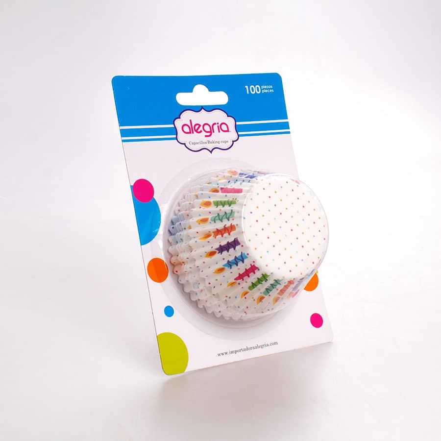 Capacillo Estándar Velitas de Cumpleaños 100 Pz