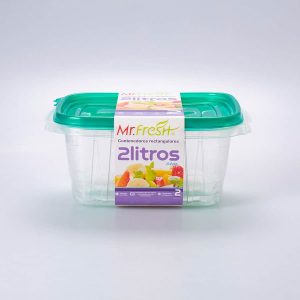 Contenedor Rectangular 2 Lt (64 Oz) 6 Pz