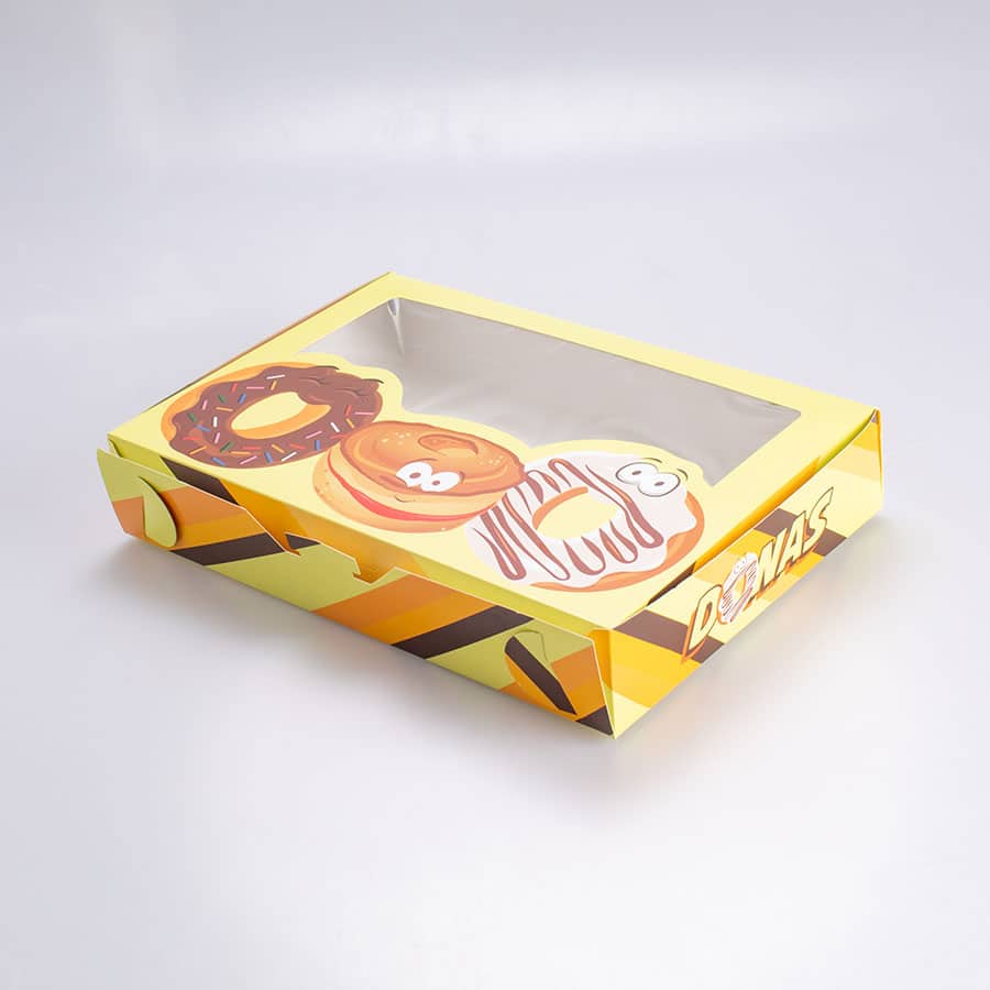 Caja Impresa para Dona con Ventana