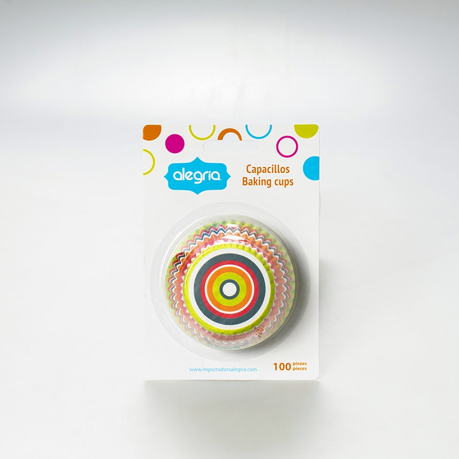 Capacillo Estándar Círculos de Colores 100 Pz
