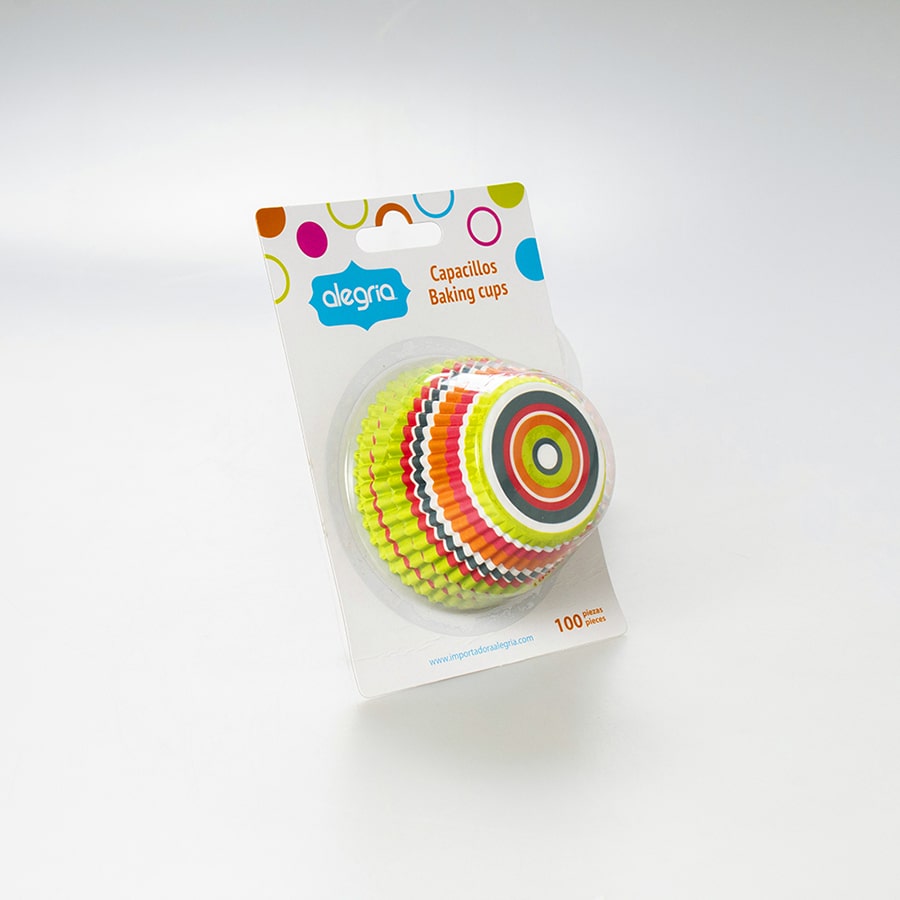 Capacillo Estándar Círculos de Colores 100 Pz