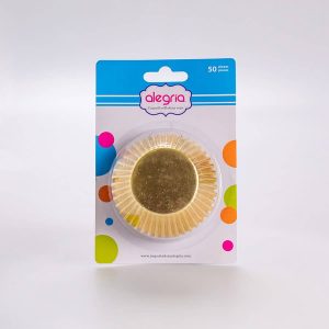 Capacillo Estándar Dorado Métalico 50 Pz