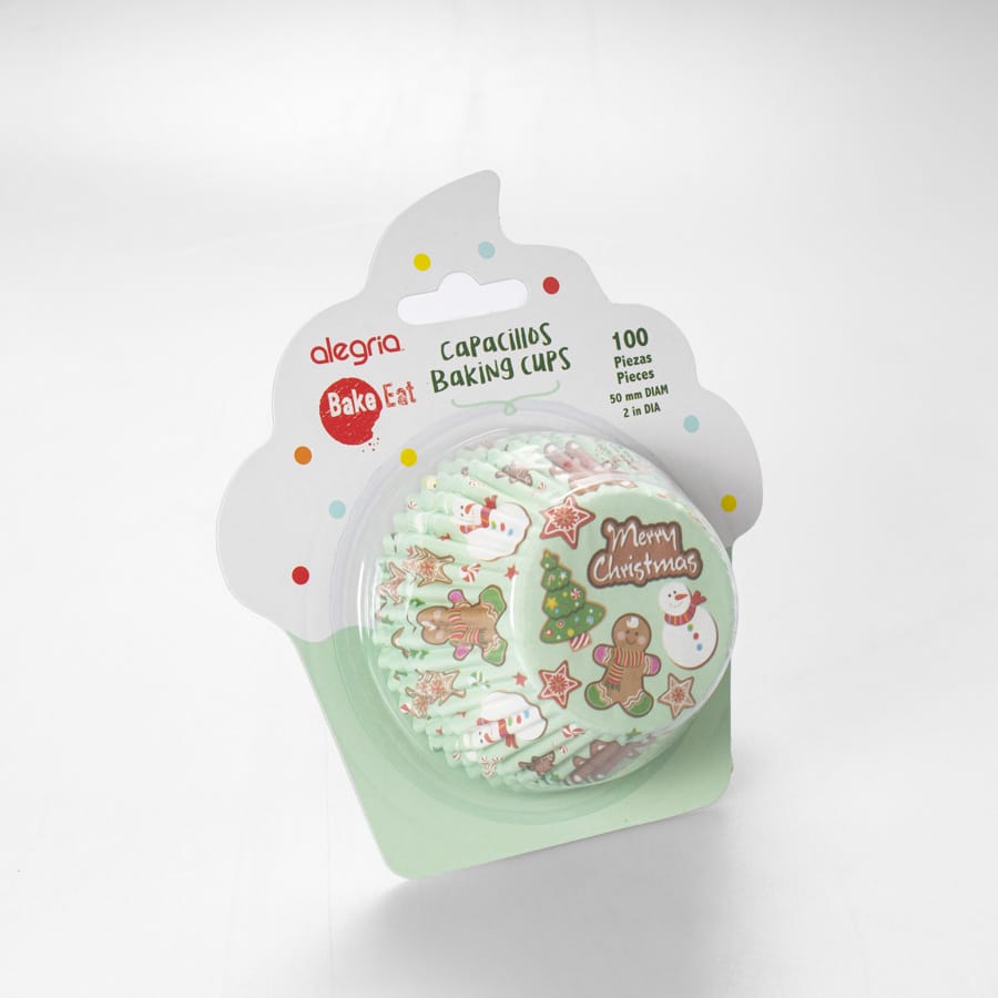 Capacillo Estándar Merry Christmas 100 Pz