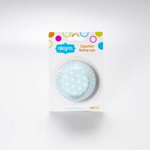 Capacillo Estándar Polka Dot Azul Cielo 100 Pz