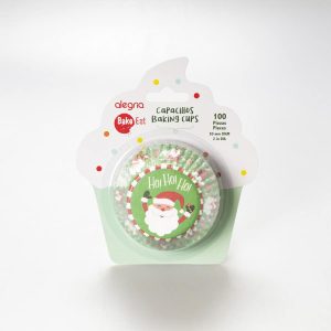 Capacillo Estándar Santa Ho Ho 100 Pz