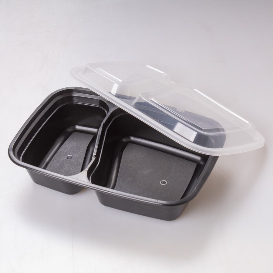 Contenedor Rectangular 2 Div 32 Oz WOW