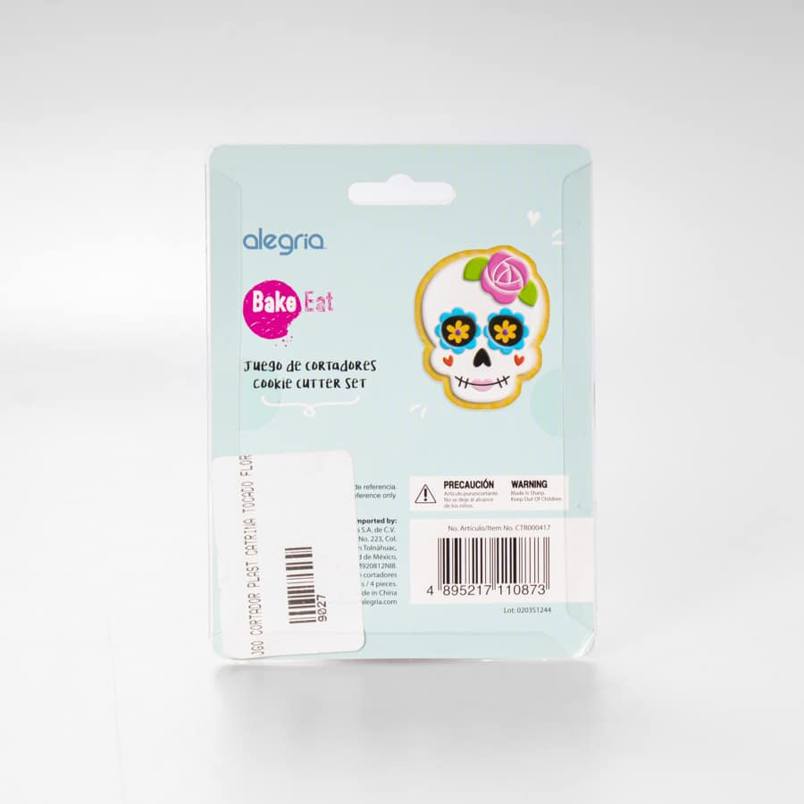 Cortador Catrina con Rosa Plástico