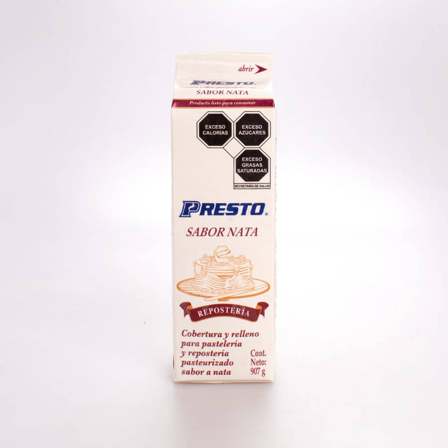 Crema para Batir Sabor Nata Presto 907 Gr