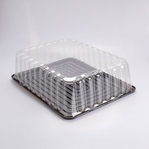 Domo para Pastel Grande Base Negra 52x40x14.5 Cm